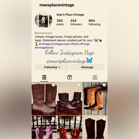 Vintage Texas Boot Company Butterfly Boots🦋 - Picture 9 of 9